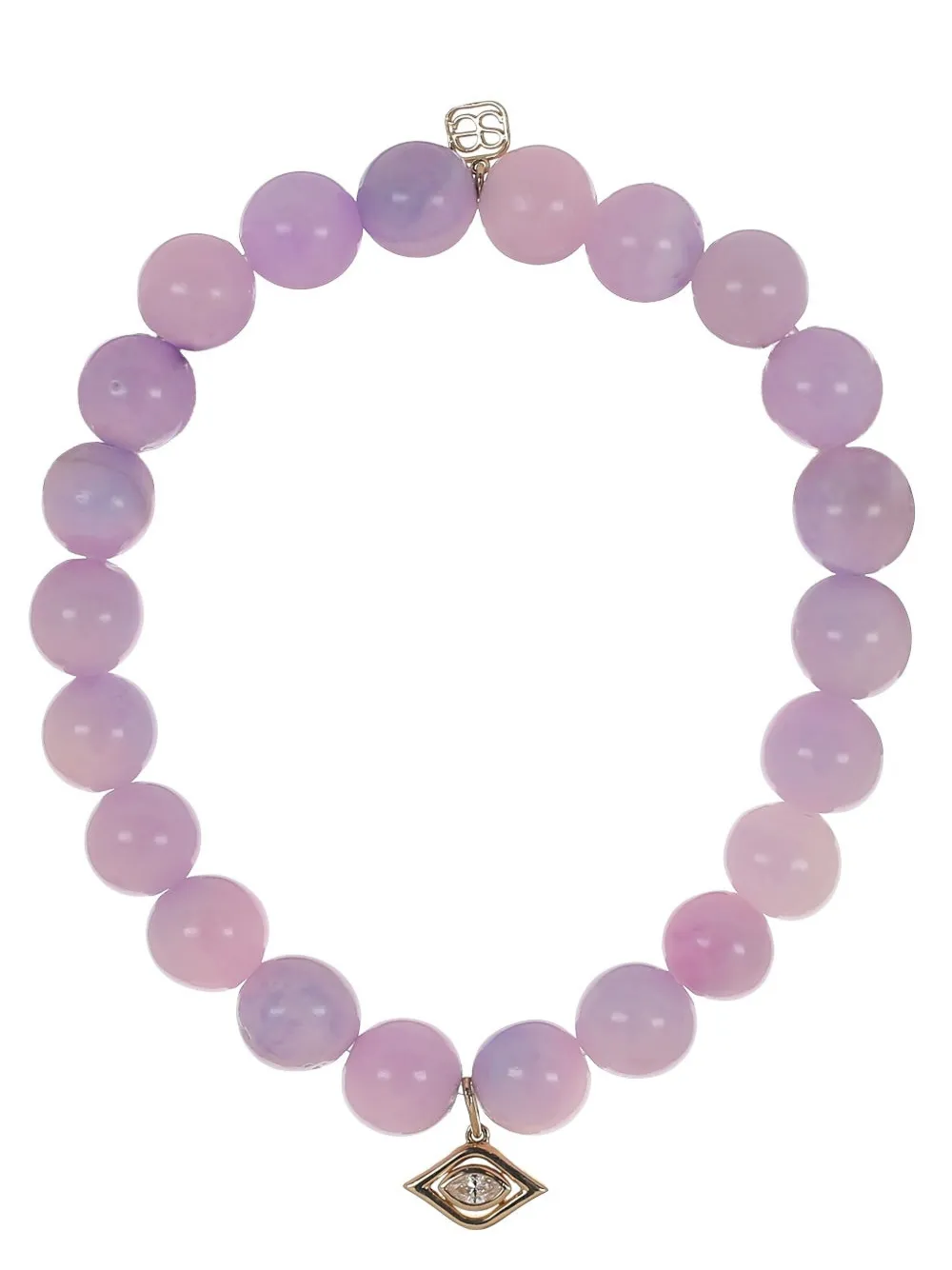 Sydney Evan amethyst and diamond eye charm bracelet - Viola