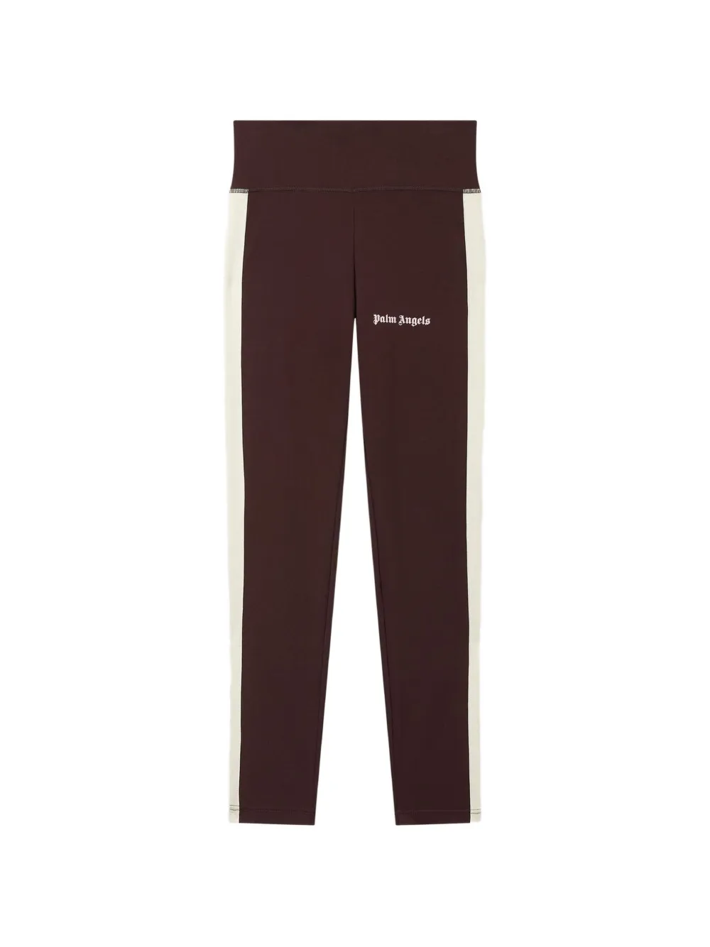 Palm Angels Leggings con stampa logo - Marrone