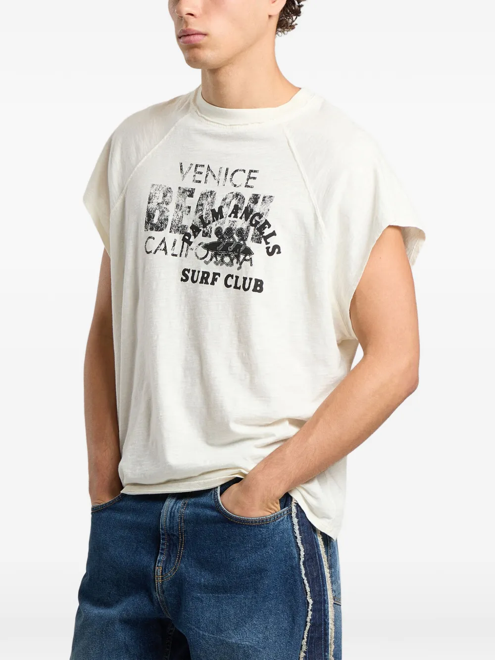 Palm Angels Surf Club regular T-shirt Beige