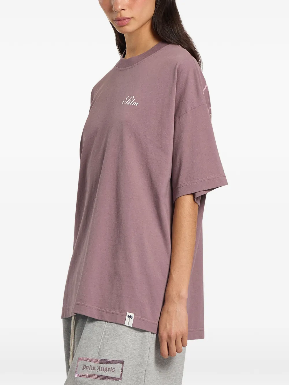 Palm Angels Palm Sway ruimvallend T-shirt Paars