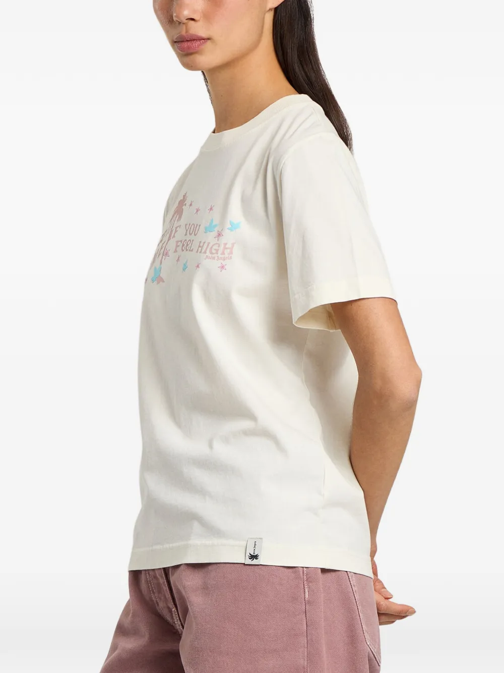 Palm Angels Feel High regular T-shirt Beige