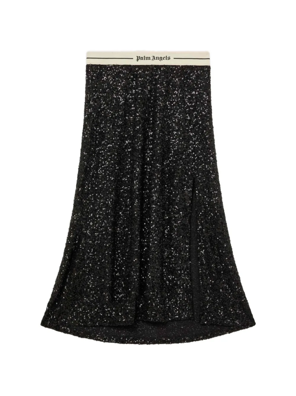 Palm Angels sequin-embellished logo-waistband skirt
