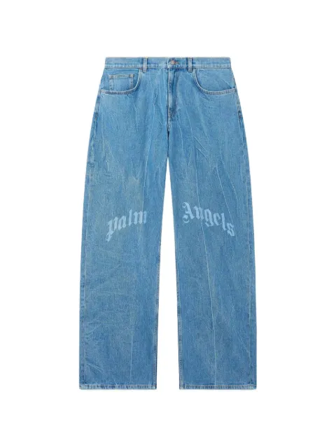 Palm Angels vaqueros con logo estampado