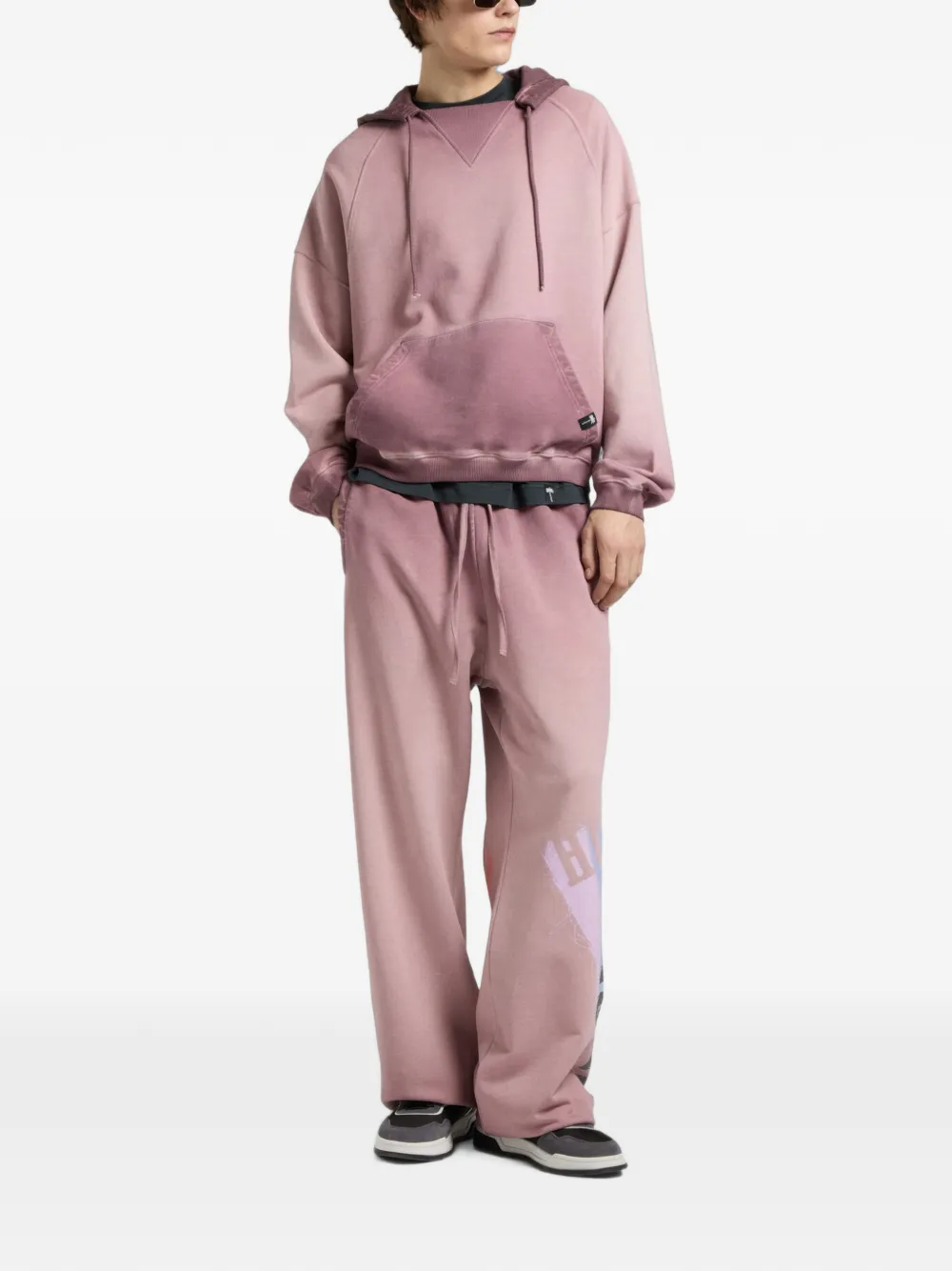 Palm Angels Neon Boulevard hoodie met grafische print Roze