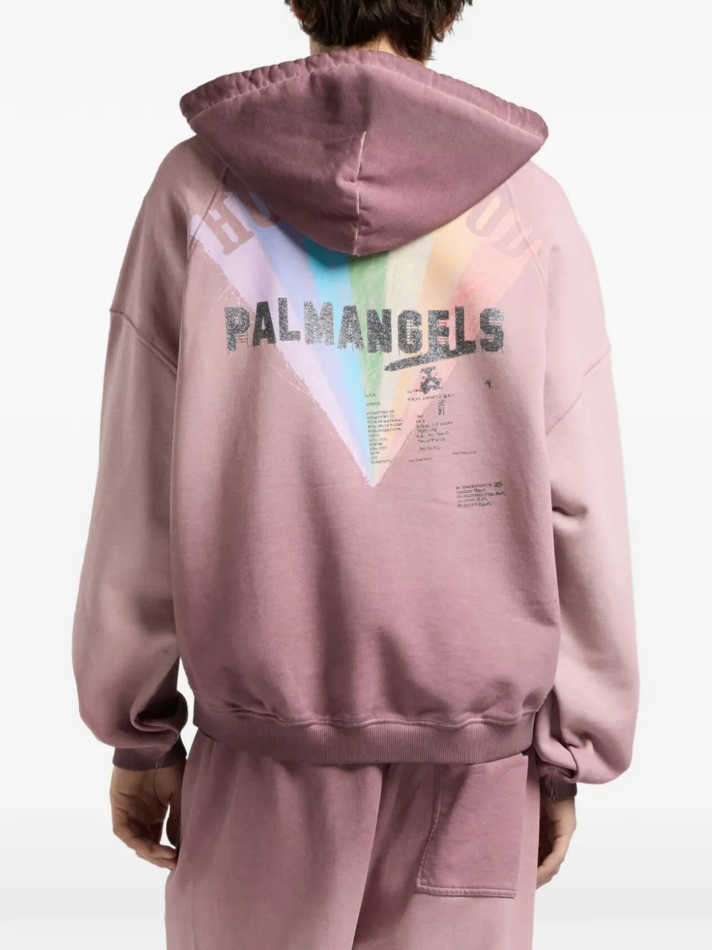 Palm Angels Neon Boulevard hoodie met grafische print Roze
