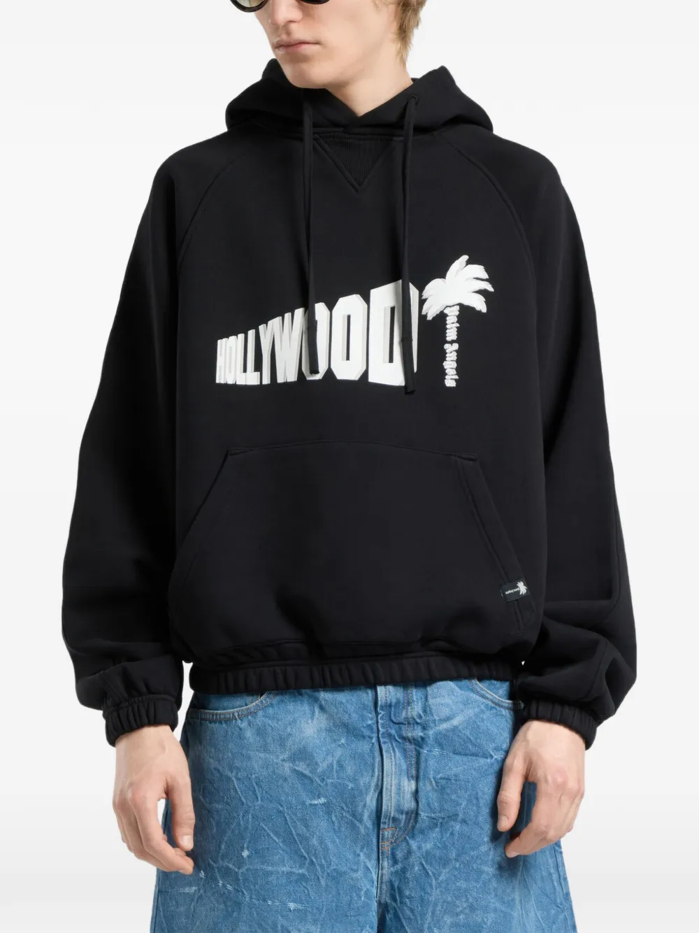 Palm Angels Sunset Blvd Palm ruimvallende hoodie Zwart