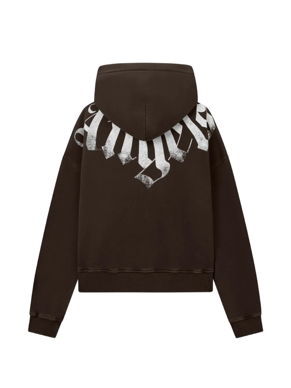 Palm Angels Ruimvallende hoodie met logo en rits Bruin