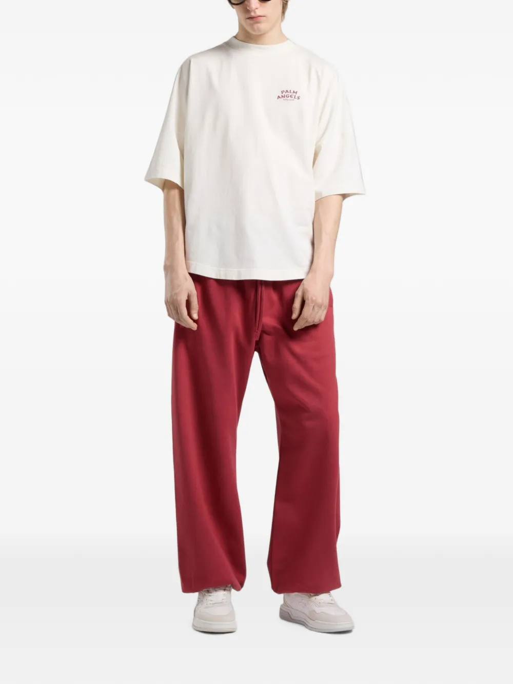 Palm Angels T-shirt met logoprint Wit