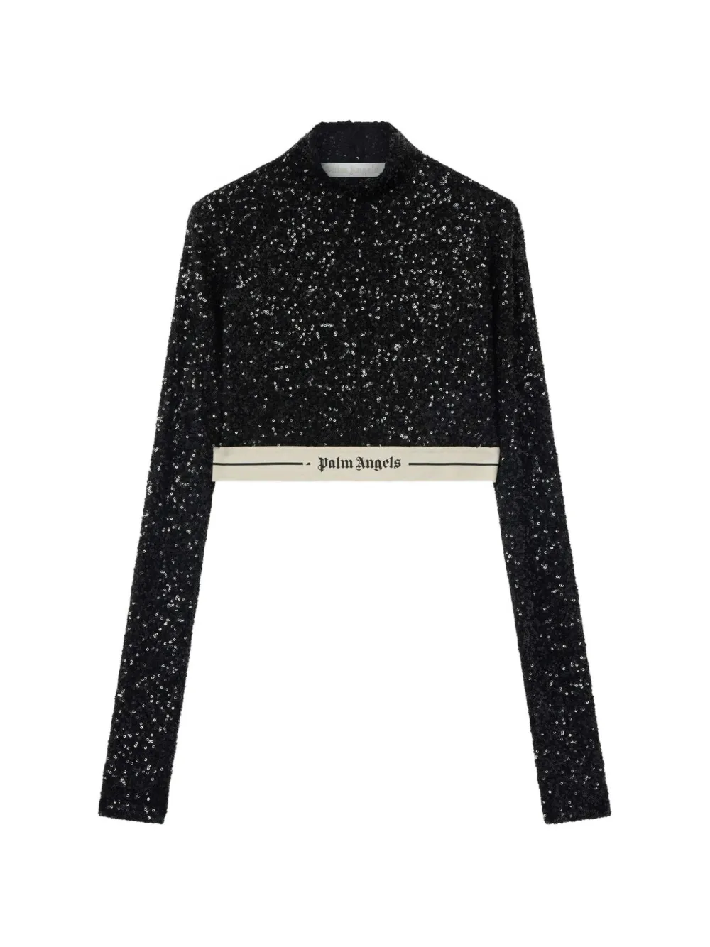 Palm Angels Top Essential con paillettes - Nero