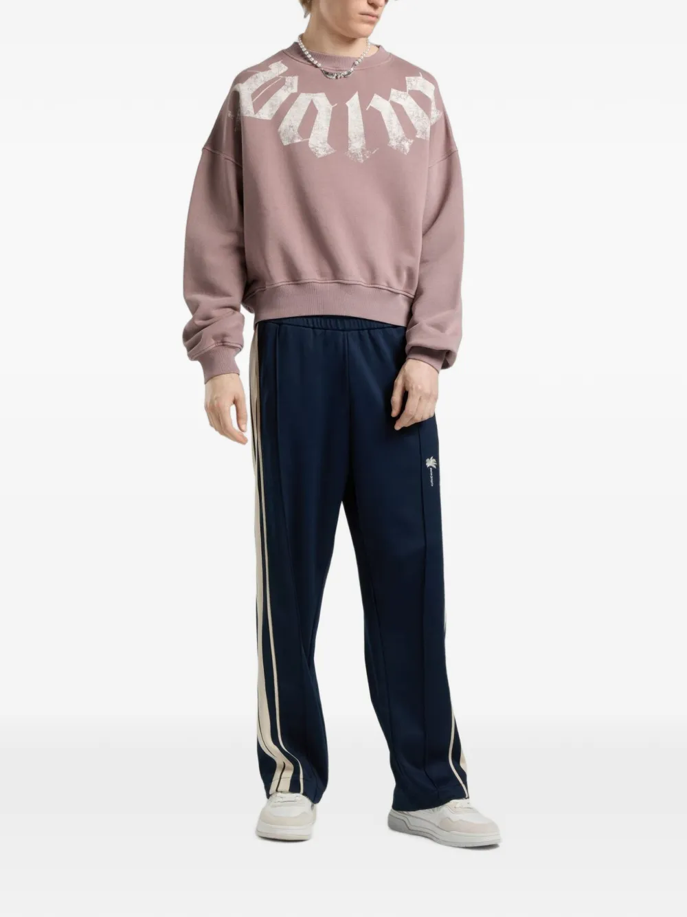 Palm Angels Sweater met logoprint Roze