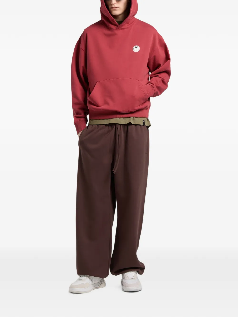 Palm Angels Palm Tree hoodie met patch Rood