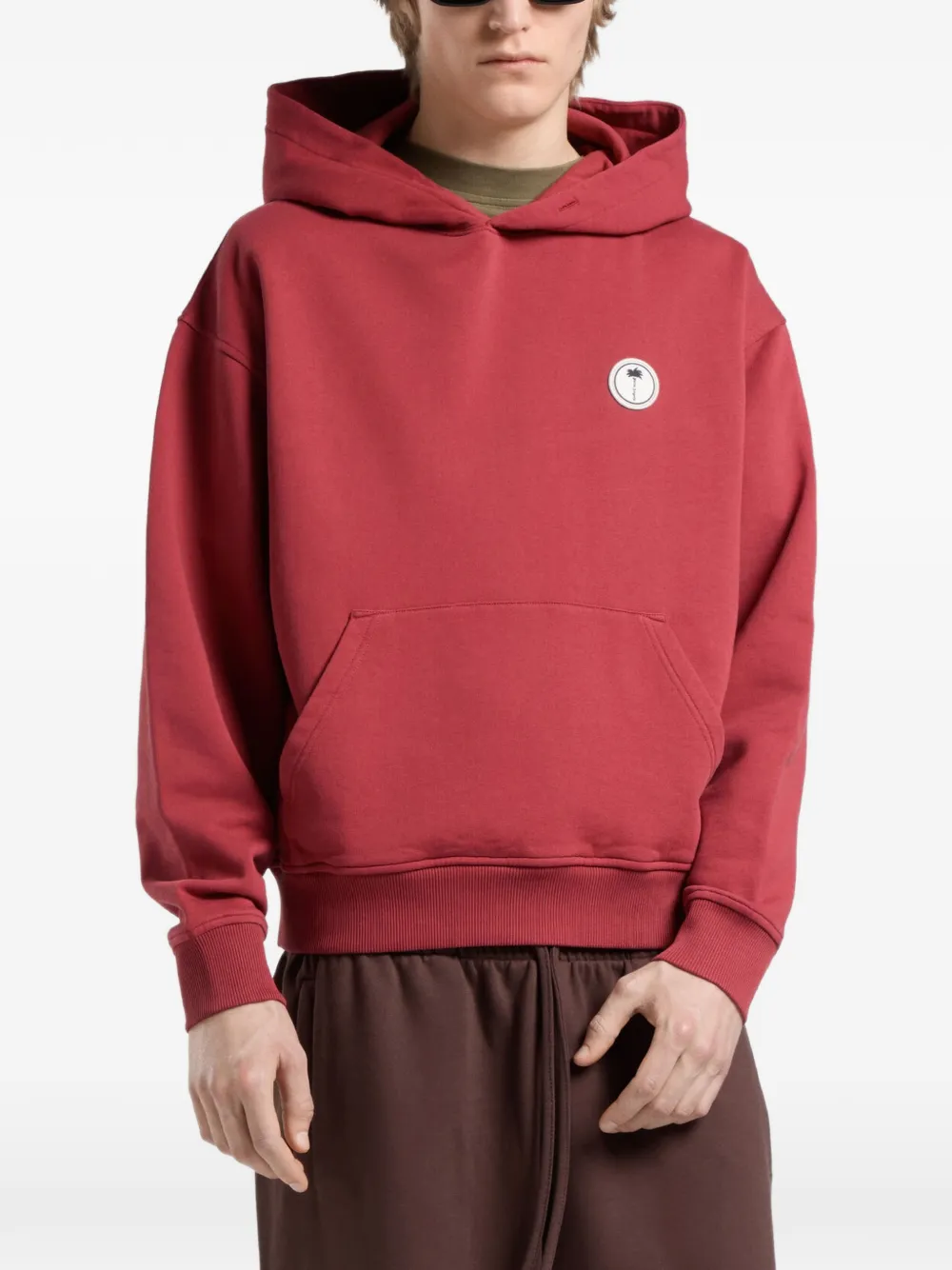 Palm Angels Palm Tree hoodie met patch Rood