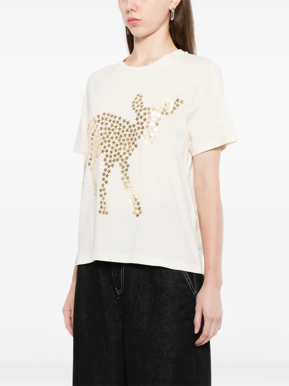 JW Anderson Animal Star T-shirt Beige