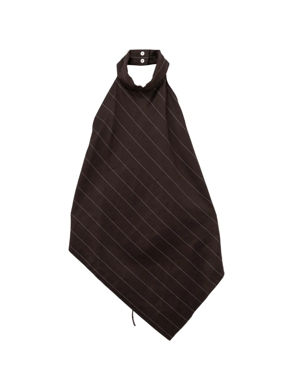 Helmut Lang Top gessato asimmetrico - Marrone