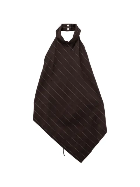 Helmut Lang pinstripe-pattern asymmetric-hem top