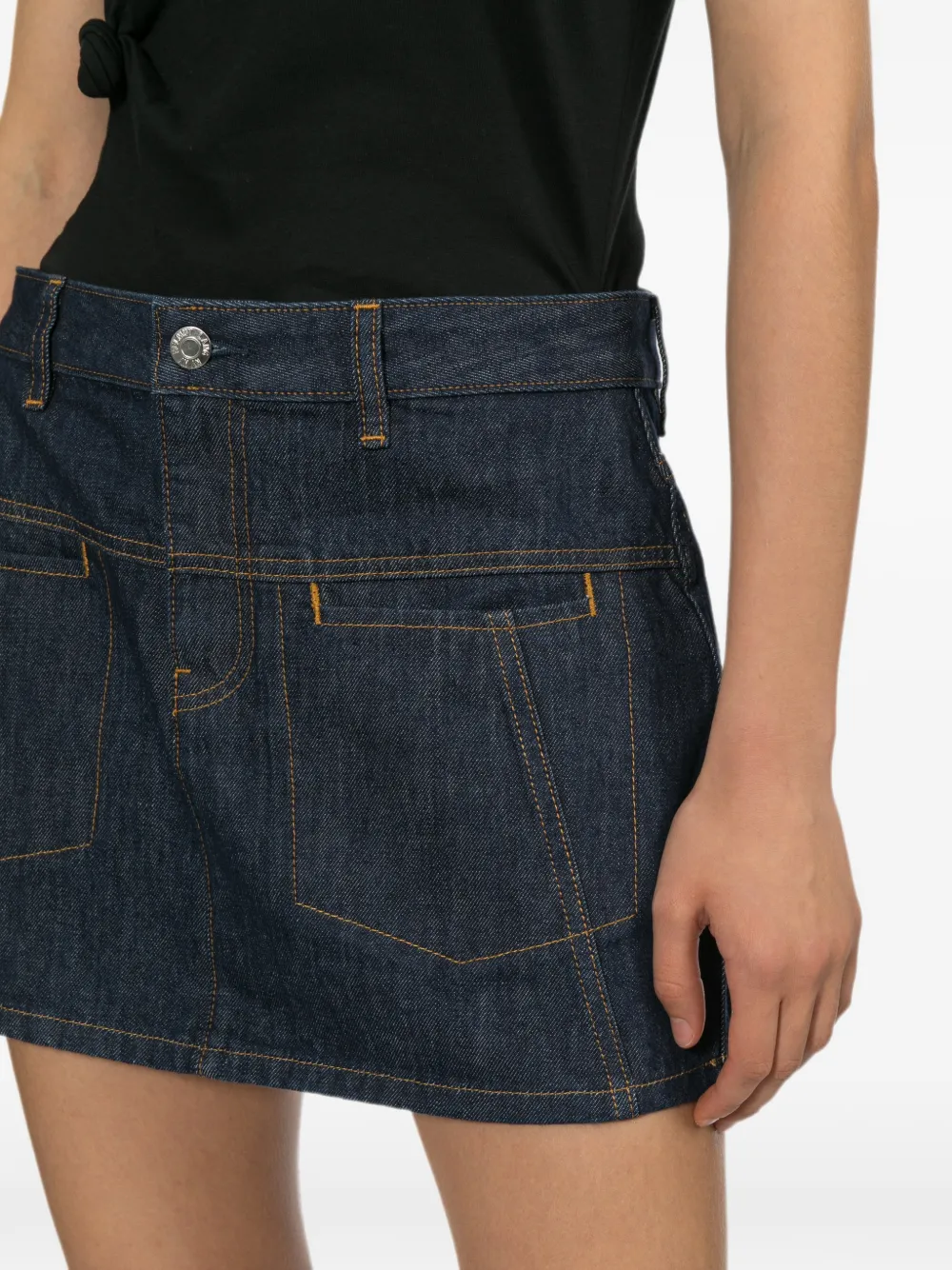 Helmut Lang Mini spijkerrok Blauw