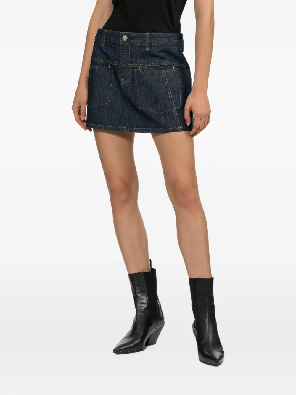 Helmut Lang Mini spijkerrok Blauw