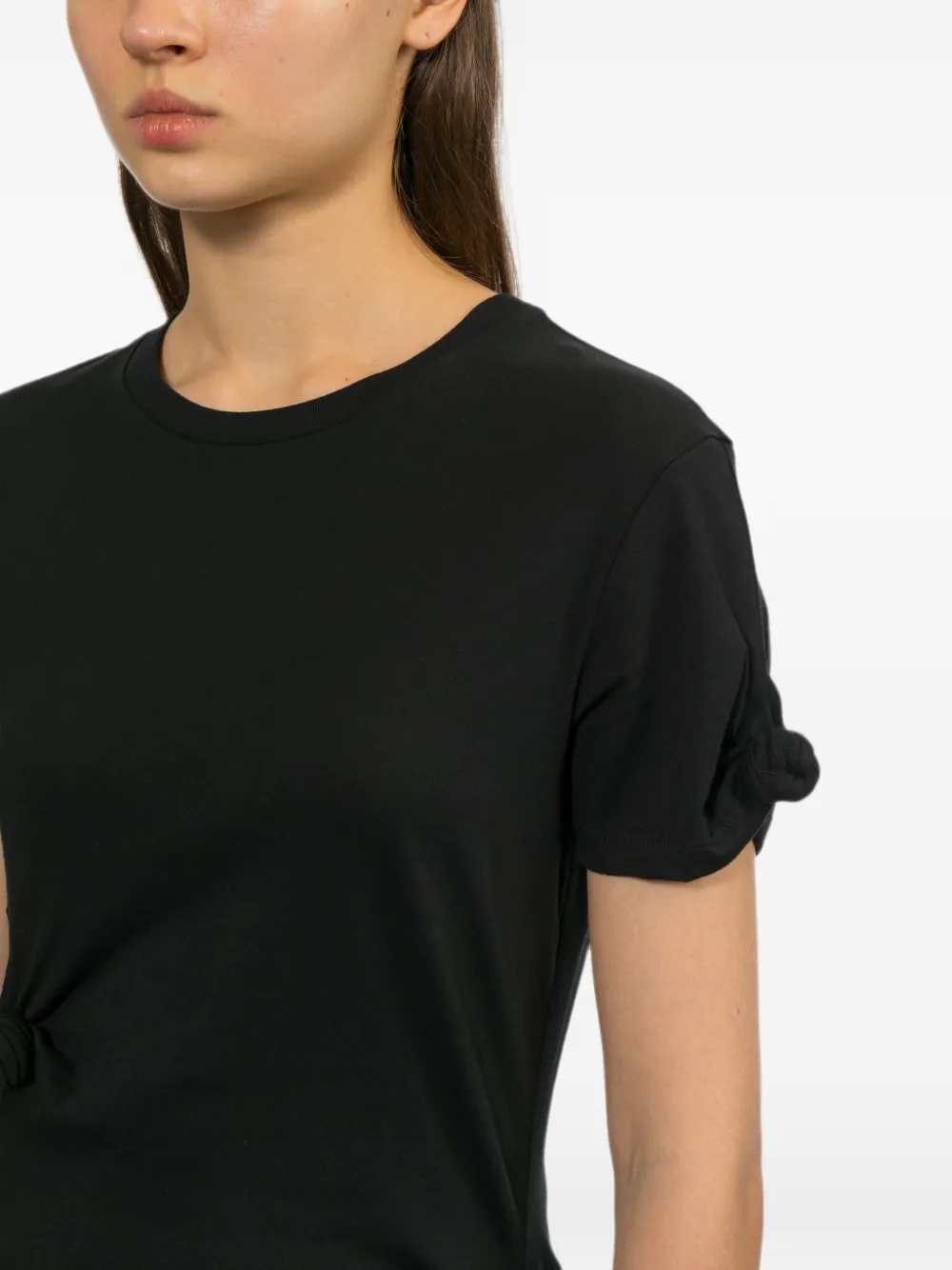 Helmut Lang T-shirt met geknoopt detail Zwart