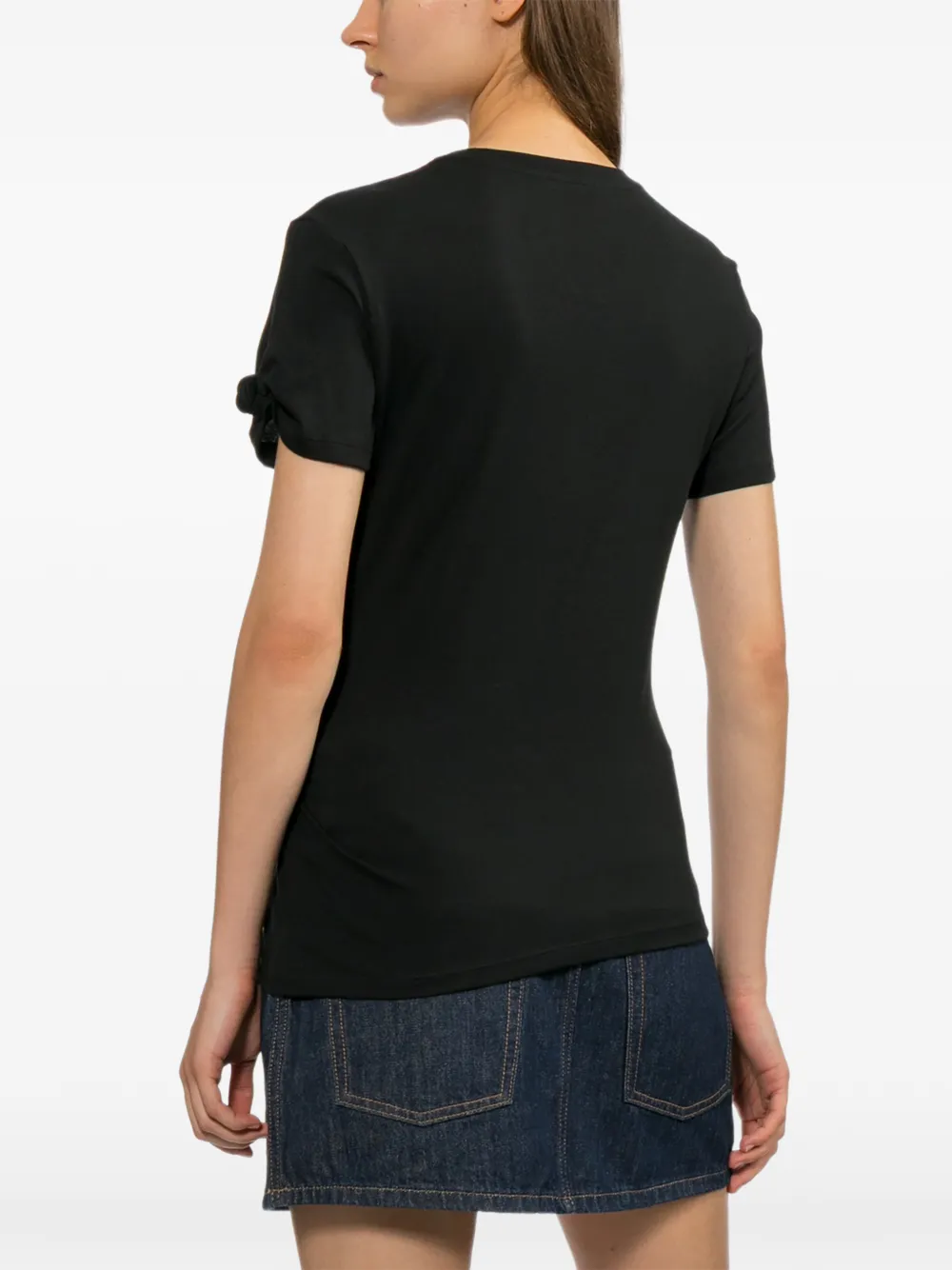Helmut Lang T-shirt met geknoopt detail Zwart
