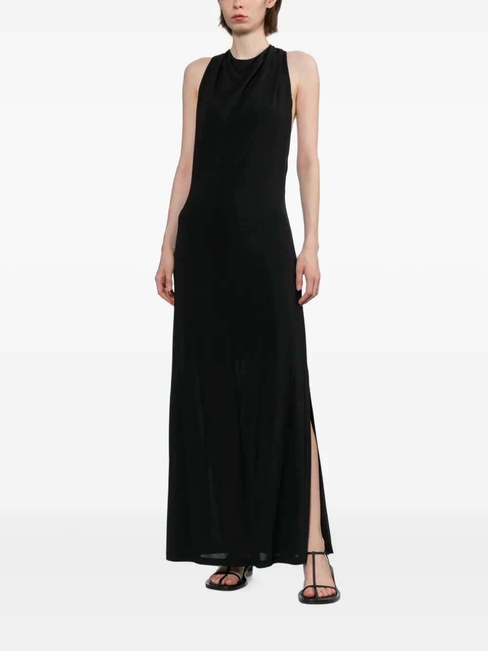 Helmut Lang Jurk met geknoopt detail Zwart
