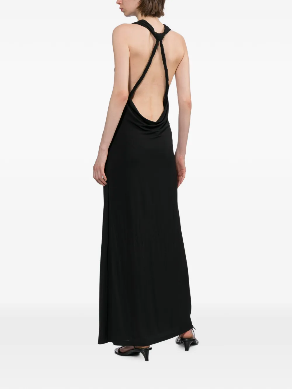 Helmut Lang Jurk met geknoopt detail Zwart