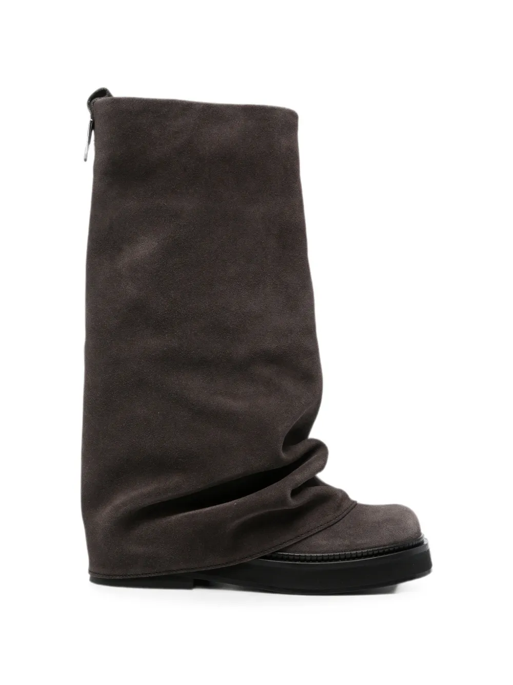 The Attico slouchy suede boots Grijs