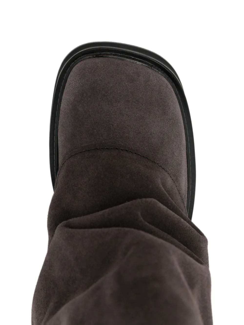 The Attico slouchy suede boots Grijs
