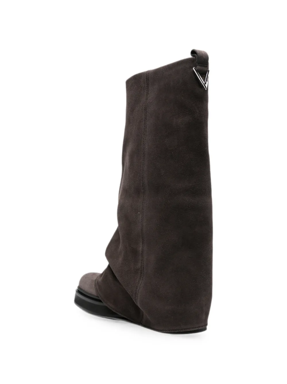 The Attico slouchy suede boots Grijs