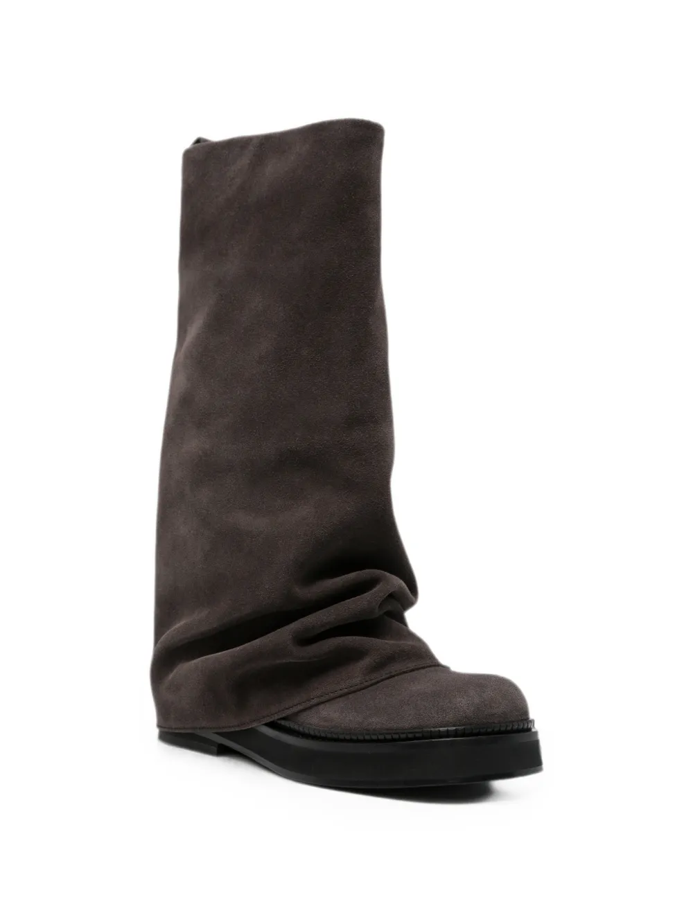 The Attico slouchy suede boots Grijs