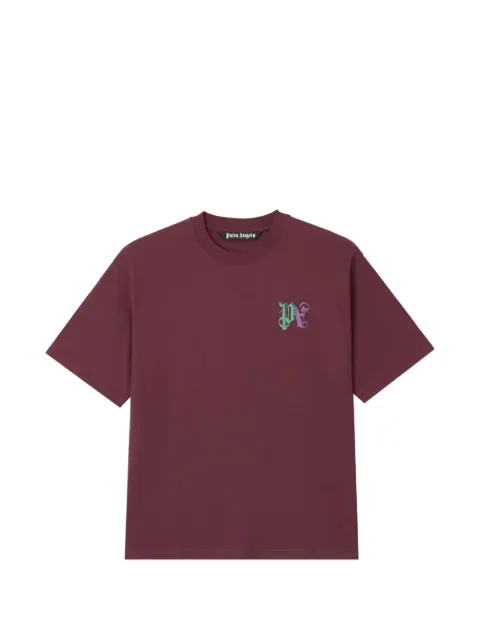 Palm Angels logo-embroidered T-shirt