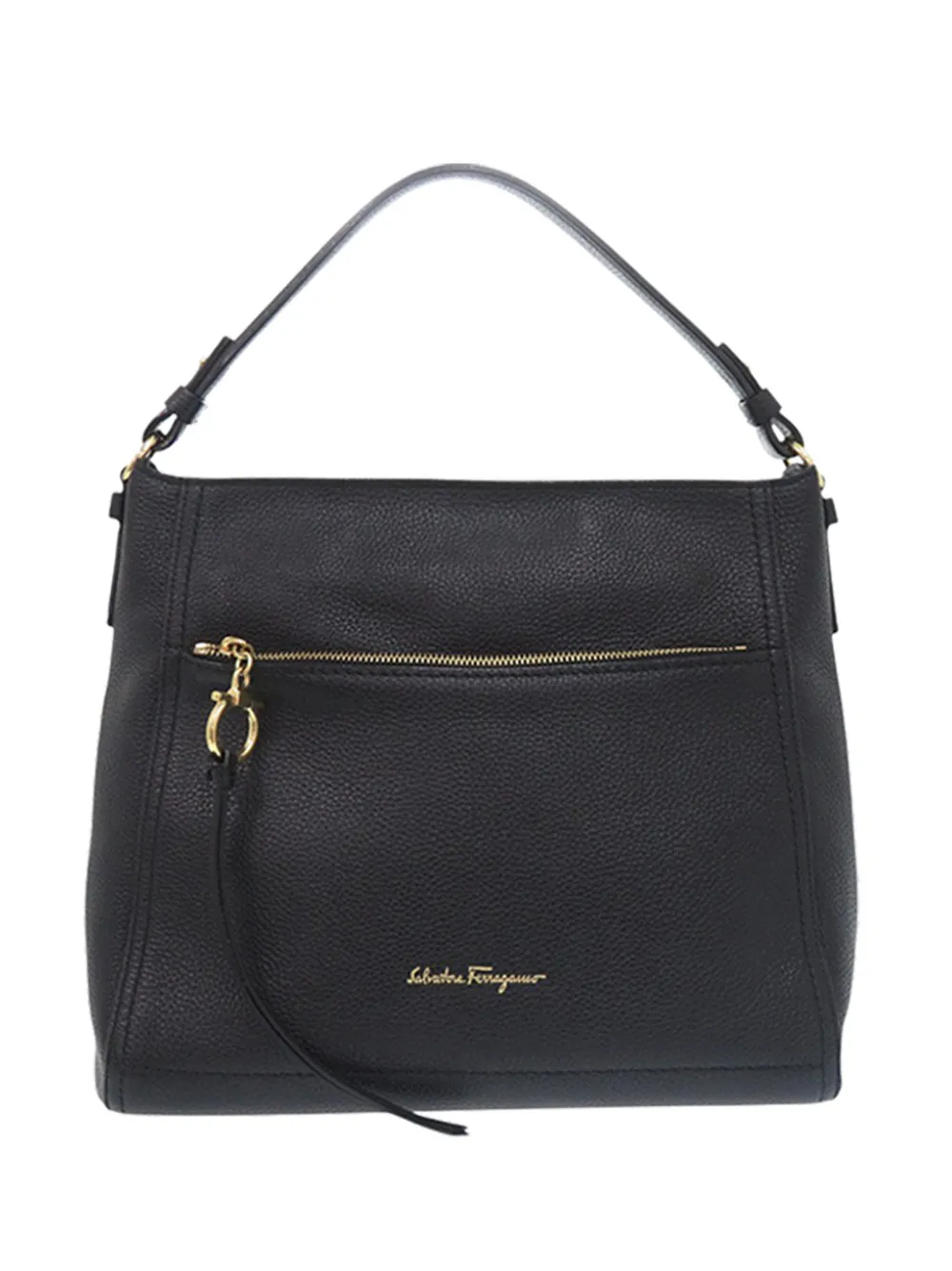 Ferragamo Pre-Owned Borsa passepartout Ally in pelle zigrinata 2017-2018 - Nero