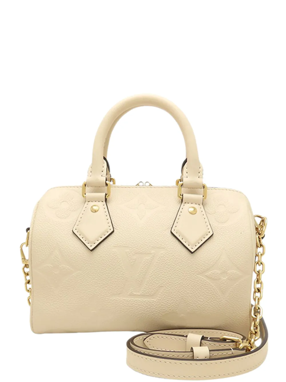 Louis Vuitton Pre-Owned Borsa a tracolla Speedy Bandouliere 20 in pelle Monogram Empreinte 2021-2026 - Bianco