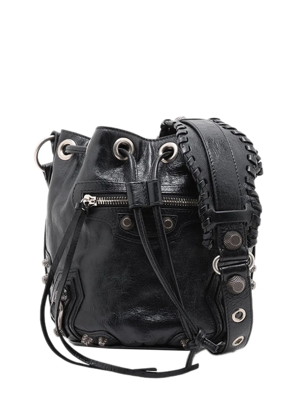 Balenciaga Pre-Owned Borsa a secchiello Le Cagole XS in pelle di agnello 2010-2026 - Nero