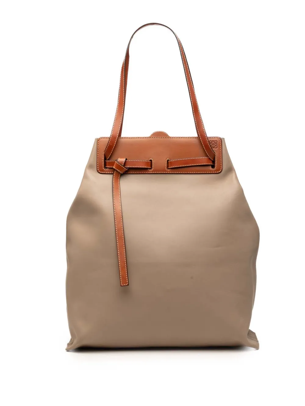 Loewe Pre-Owned Borsa tote Lazo in pelle di vitello 2019 - Marrone