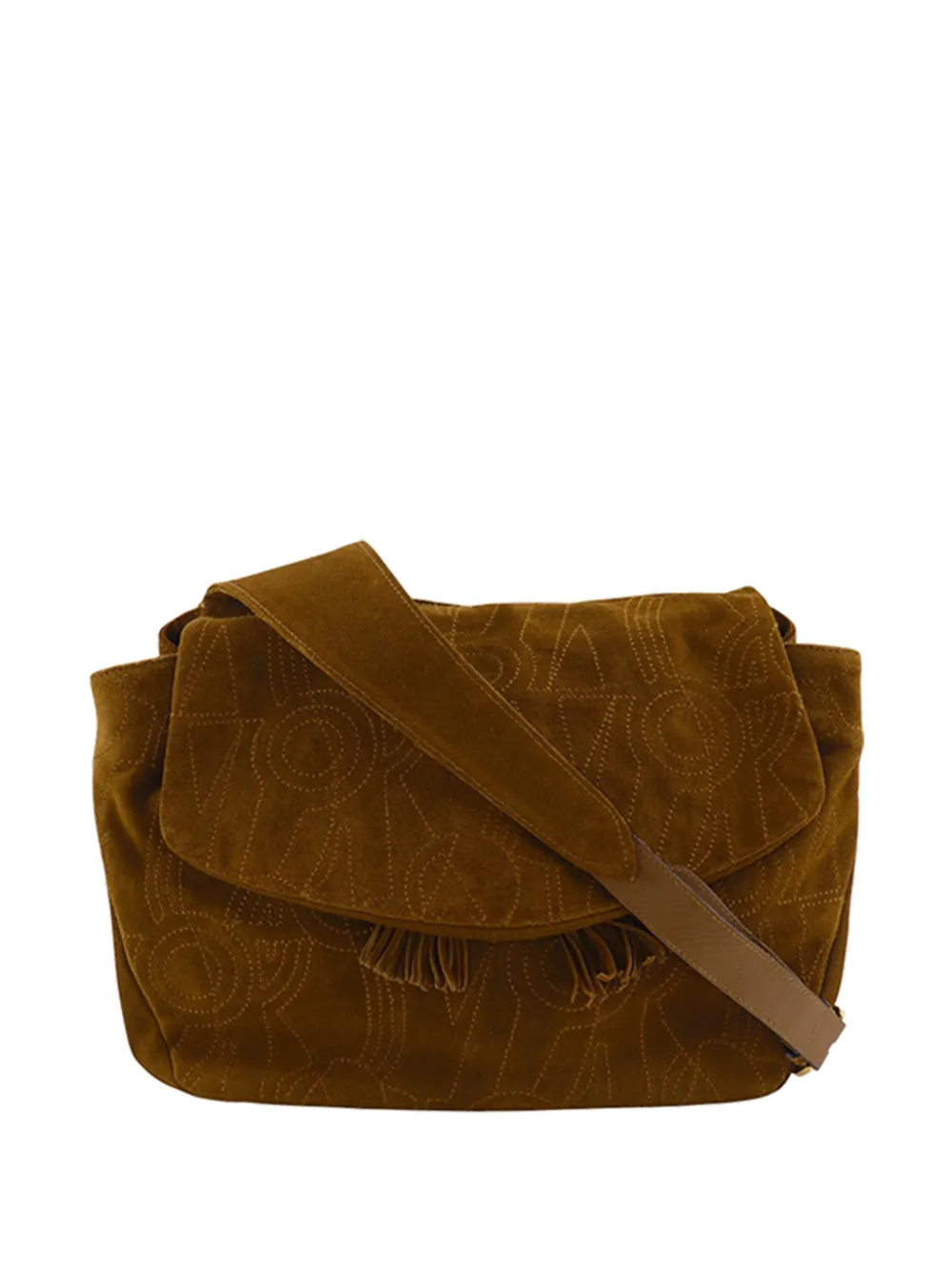 Ferragamo Pre-Owned Borsa a tracolla in pelle scamosciata con nappine 1990-2000 - Marrone