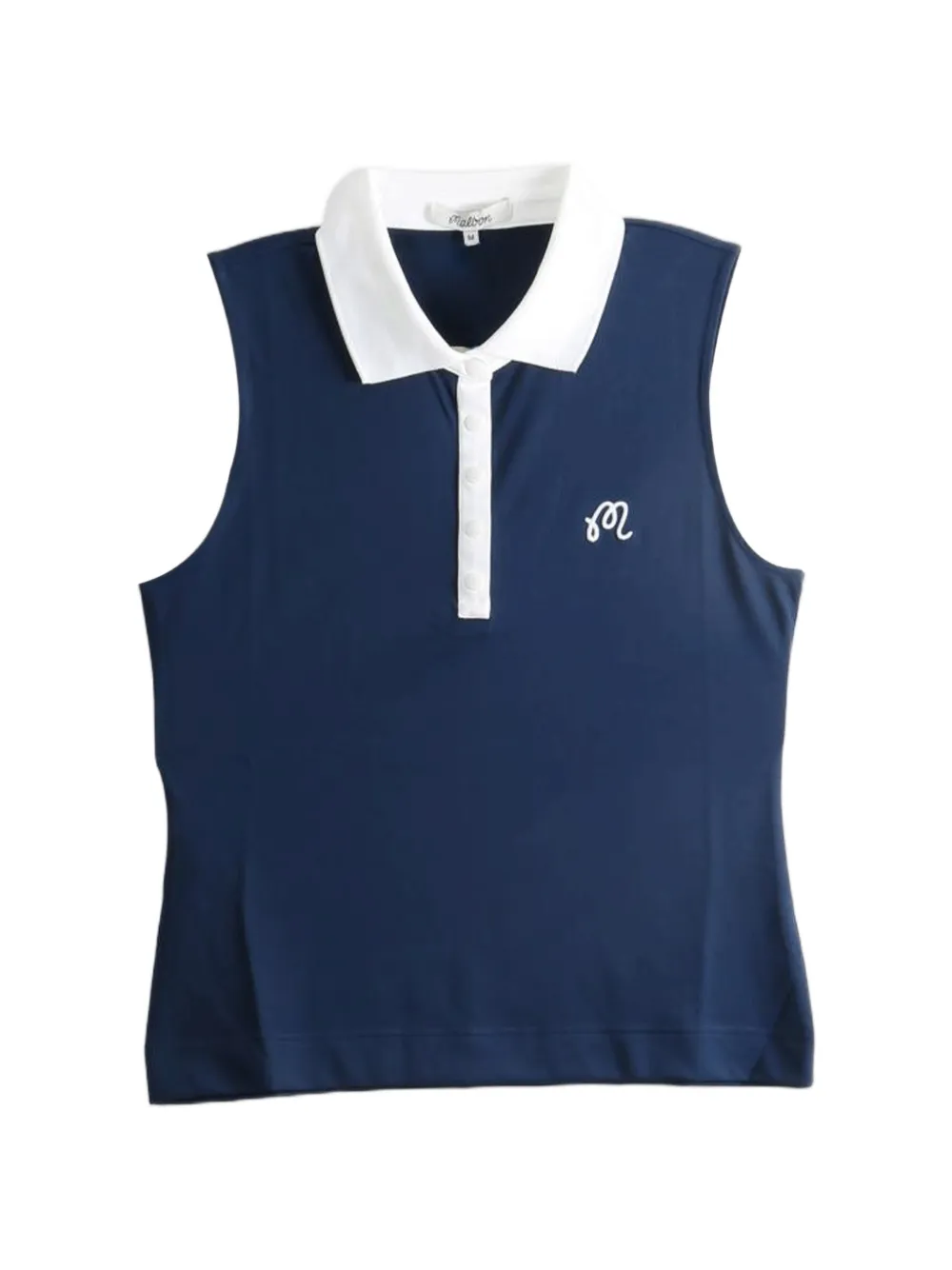 Malbon Golf Claudia sleeveless logo-embroidered polo shirt - Blu