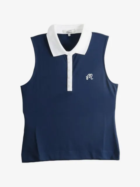 Malbon Golf Claudia sleeveless logo-embroidered polo shirt
