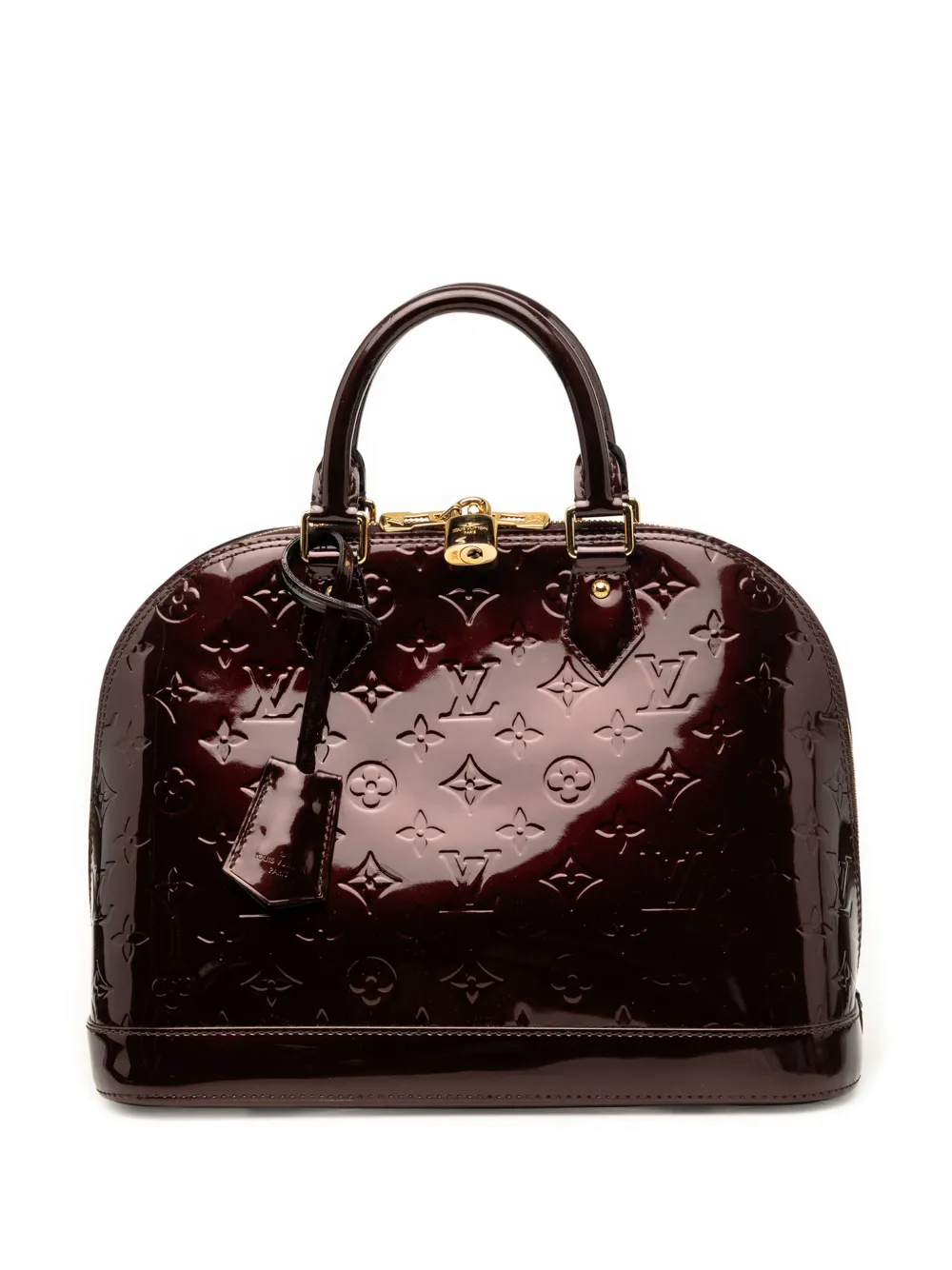 Louis Vuitton Pre-Owned Borsa a mano Alma PM in pelle Vernis con monogramma 2012 - Viola