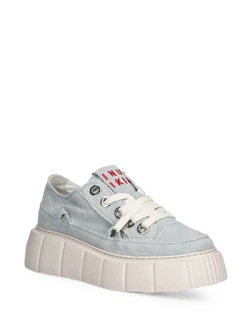 Inuikii frayed chunky-sole sneakers Blauw