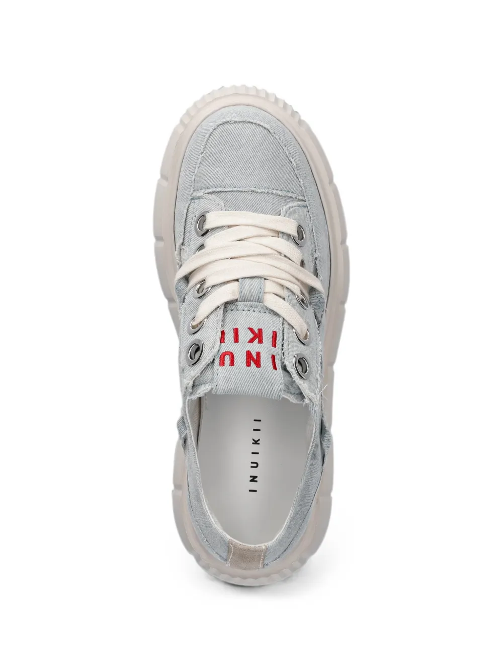 Inuikii frayed chunky-sole sneakers Blauw