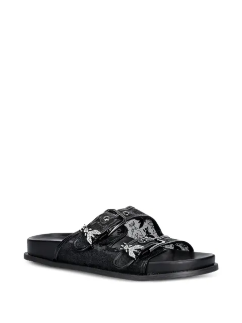 Patrizia Pepe girl buckle-fastening crystal-embellished sandals