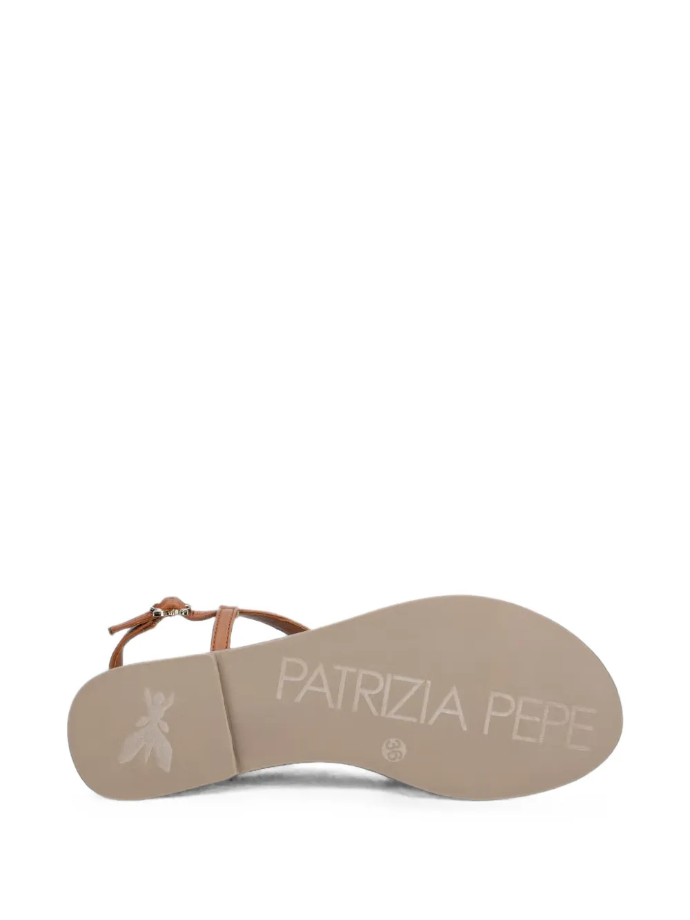 Patrizia Pepe girl Fly-embellished buckle-fastening sandals Bruin