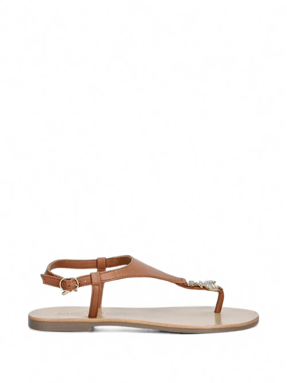 Patrizia Pepe girl Fly-embellished buckle-fastening sandals Bruin
