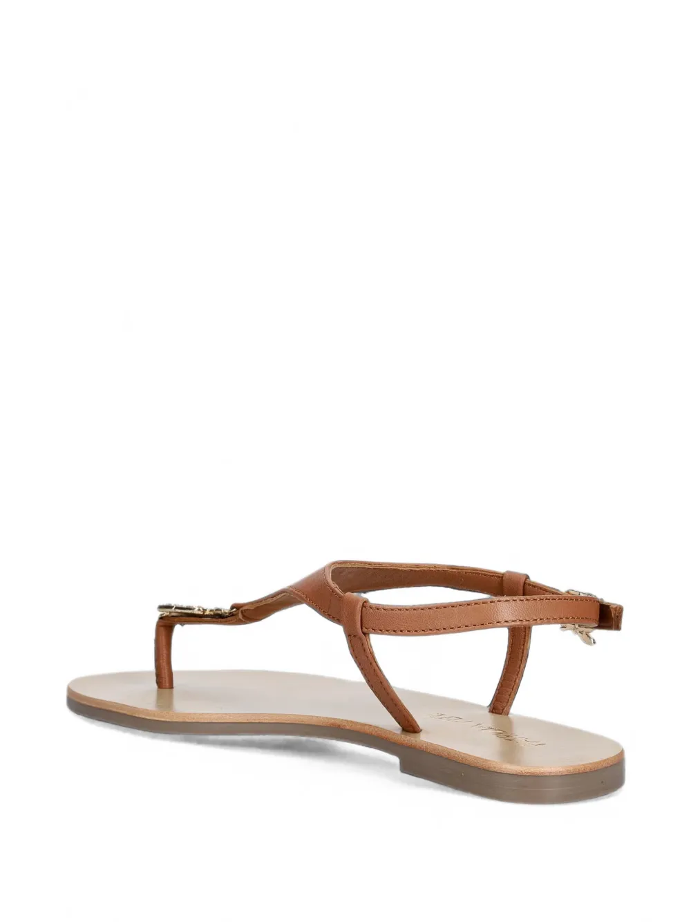 Patrizia Pepe girl Fly-embellished buckle-fastening sandals Bruin