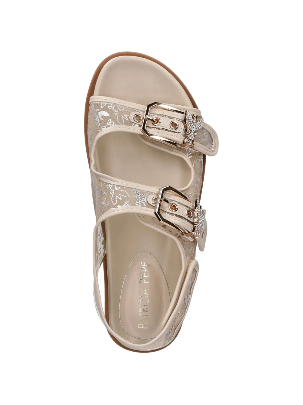 Patrizia Pepe girl Fly buckle-fastening sandals Beige