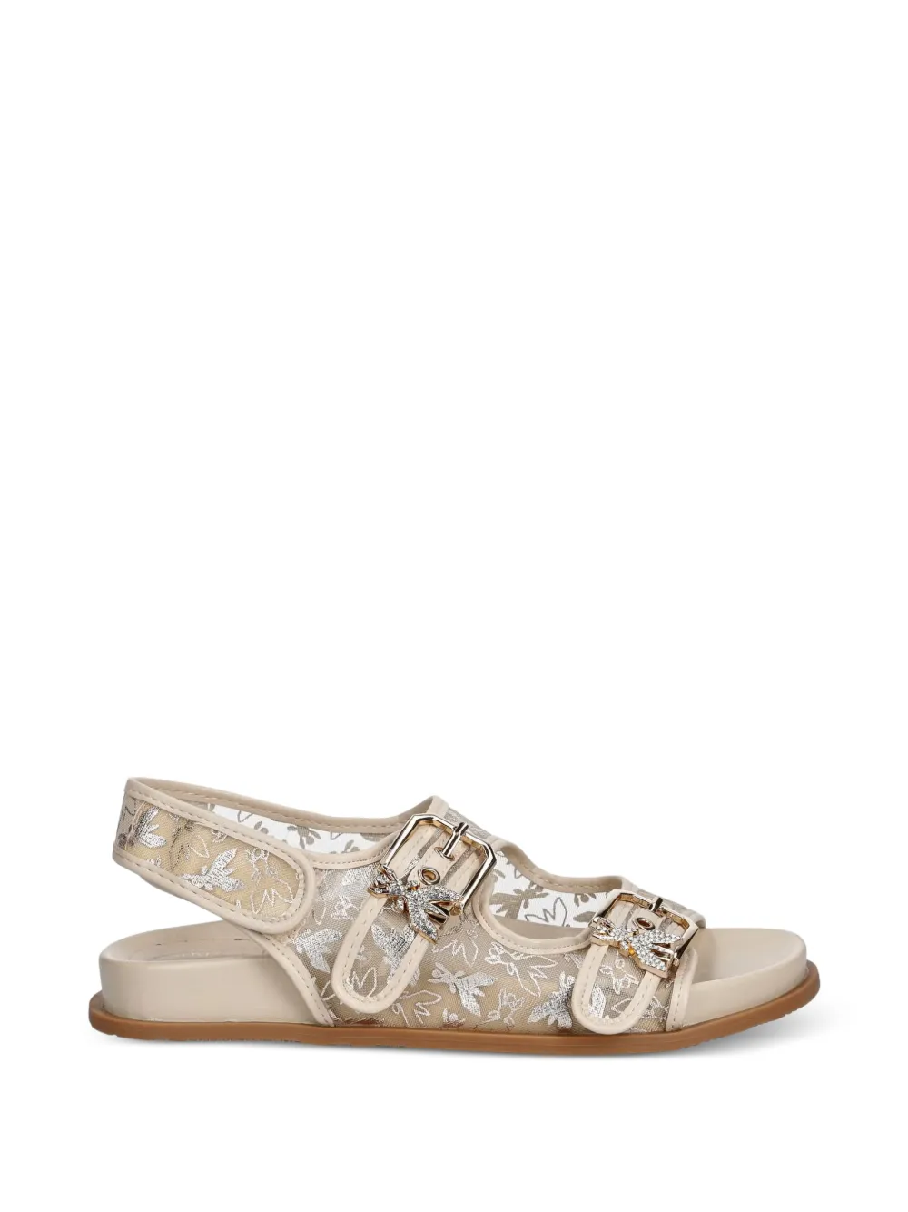 Patrizia Pepe girl Fly buckle-fastening sandals Beige