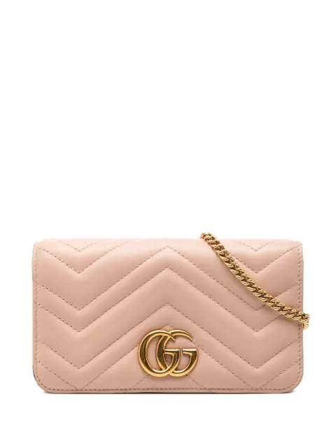 Gucci Pre-Owned bolsa crossbody GG Marmont Wallet On Chain mini de piel de becerro y matelasse 2000-2015