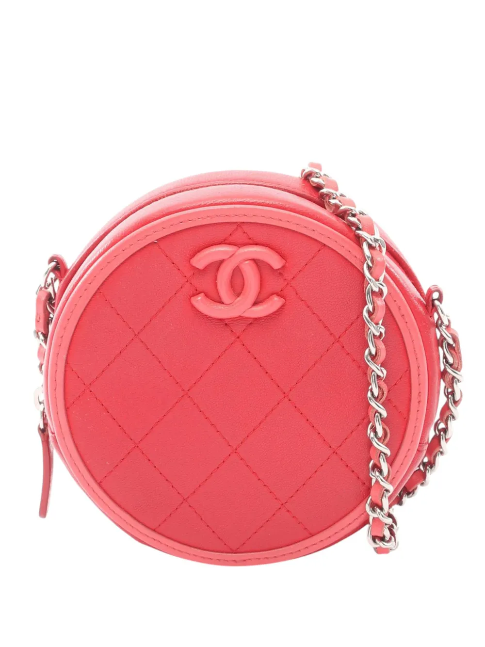 CHANEL Pre-Owned 2019 Color Pop CC Umhängetasche au sLammleder - Rot