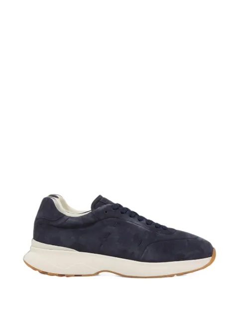 Kiton panelled suede sneakers