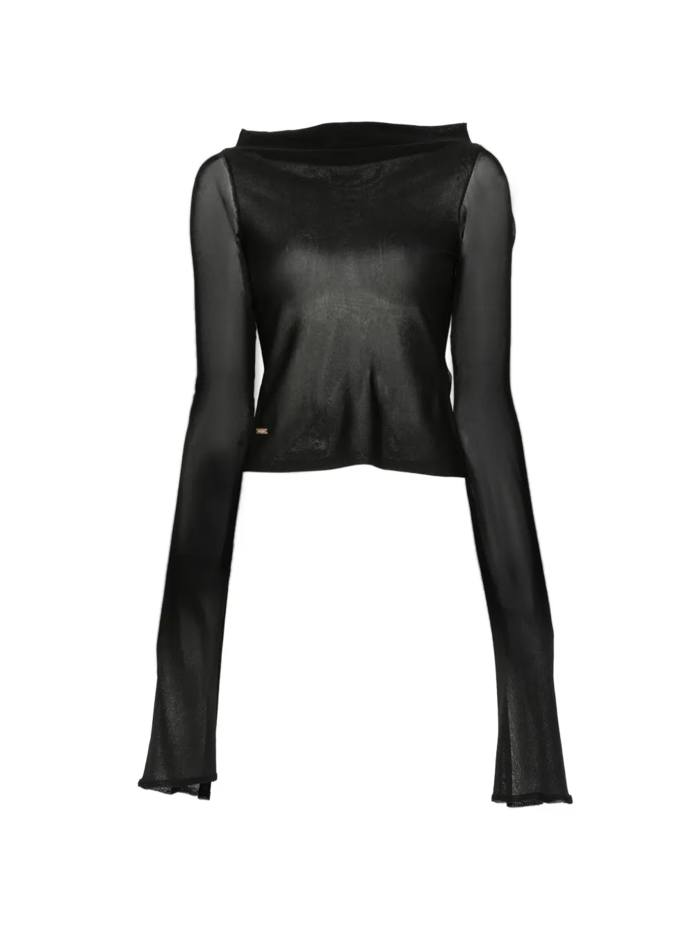 Cult Gaia Andarna split-sleeve cowl-neck top - Nero